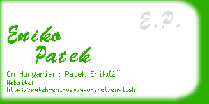 eniko patek business card